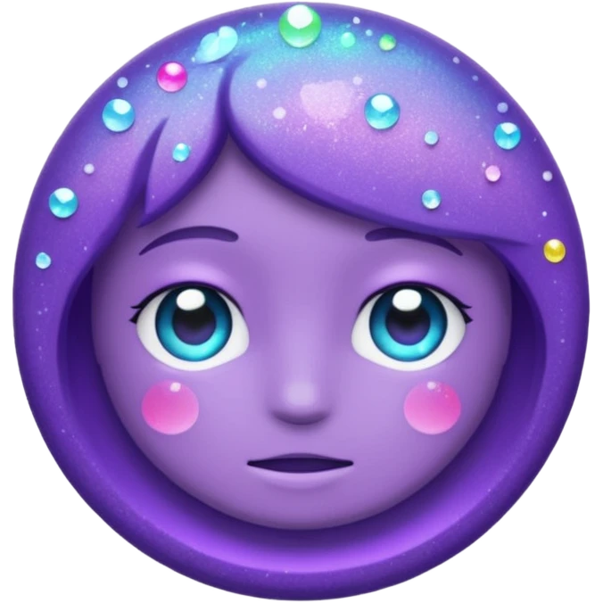 glitter purple and cian fix emoji
