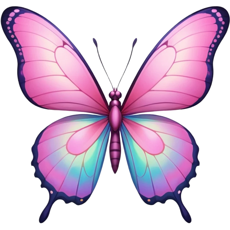 Pink butterfly emoji