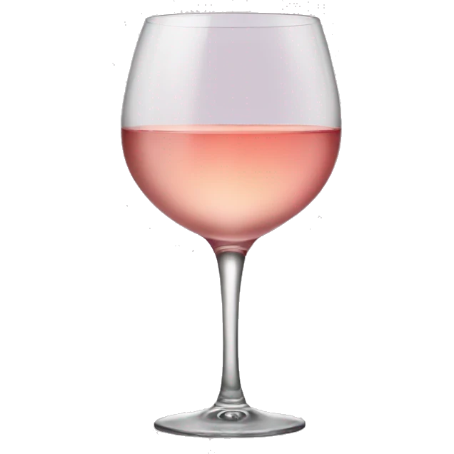 Glas rosé wijn emoji