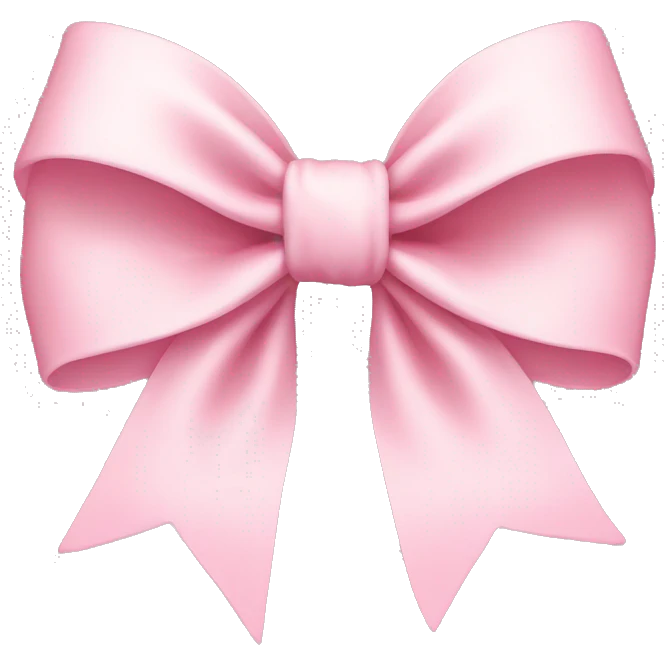 light pink bow emoji