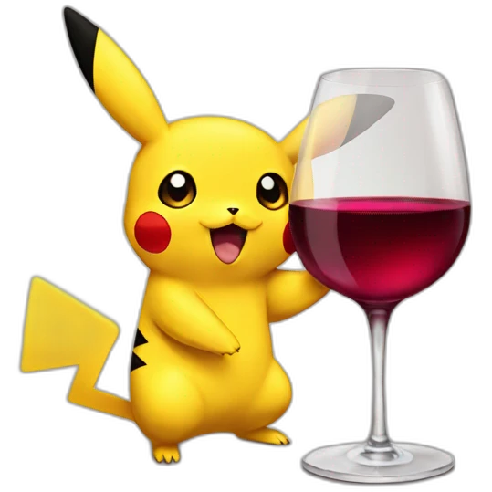 pikachu-drinking-wine emoji