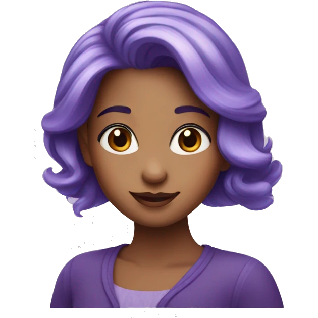 Disney girl with purple blueish hair emoji