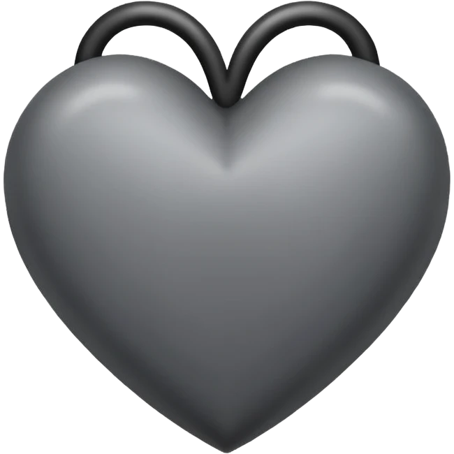 Corazón gris con negro como este 🫀 emoji