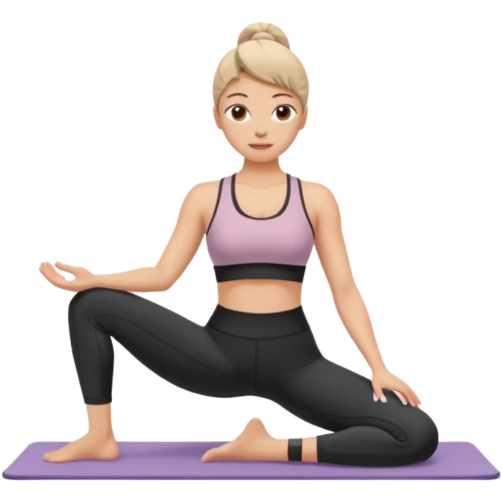 a woman doing pilates emoji