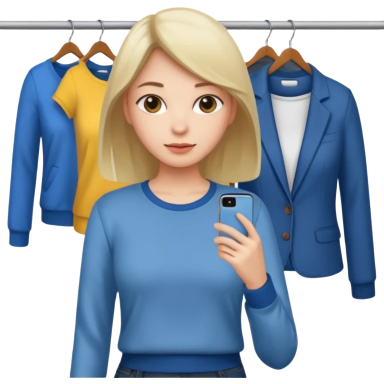 woman looking clothes emoji