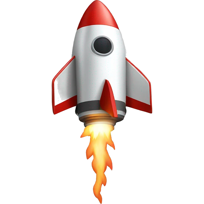rocket going into space, the icon should be in a heptagon shap emoji