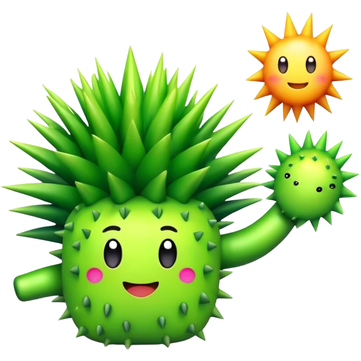 Regenbogen Kaktus  emoji