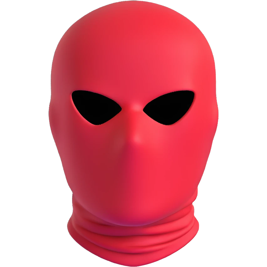red ski mask emoji