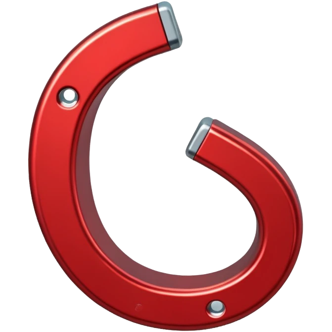mettalic red, horseshoe magnet emoji