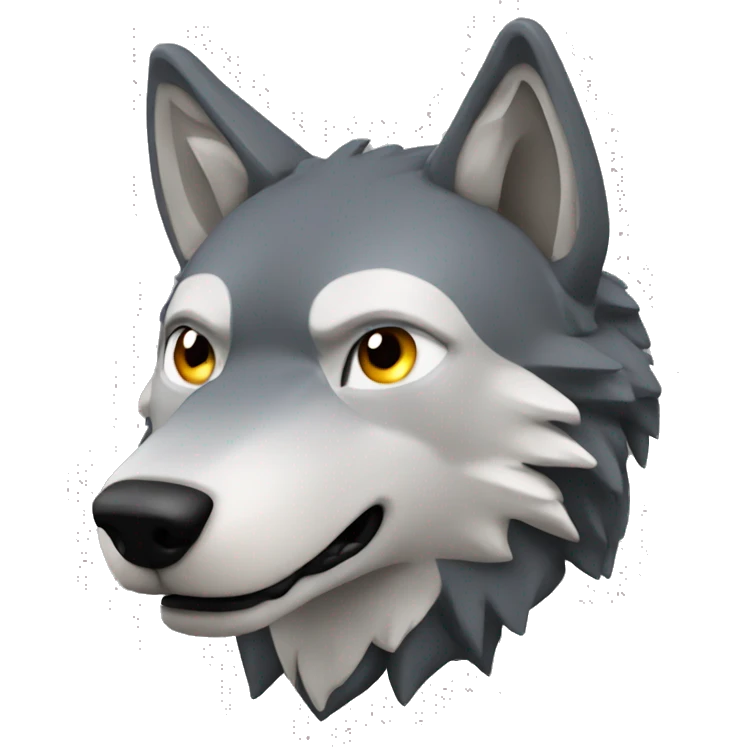 3d wolf  emoji