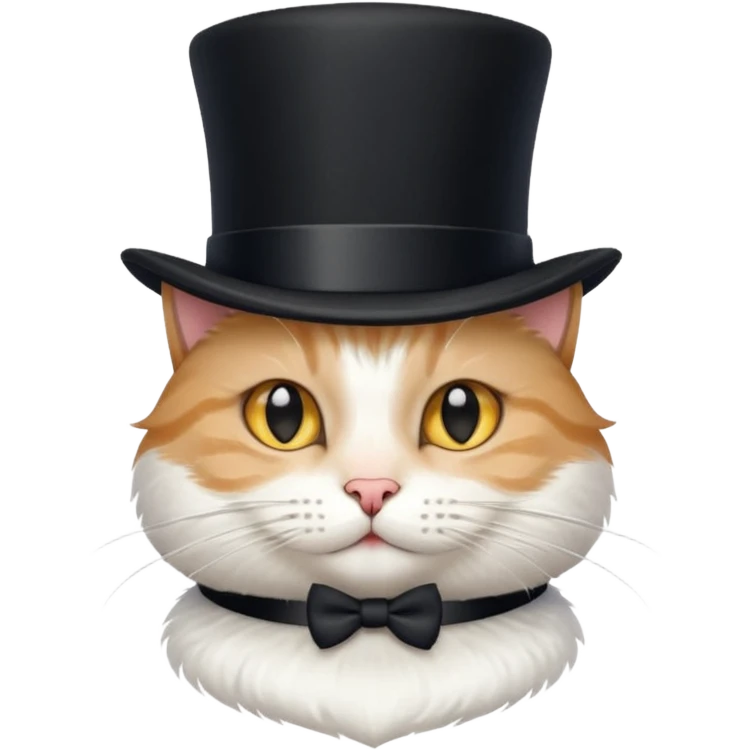 cat wearing a tophat emoji