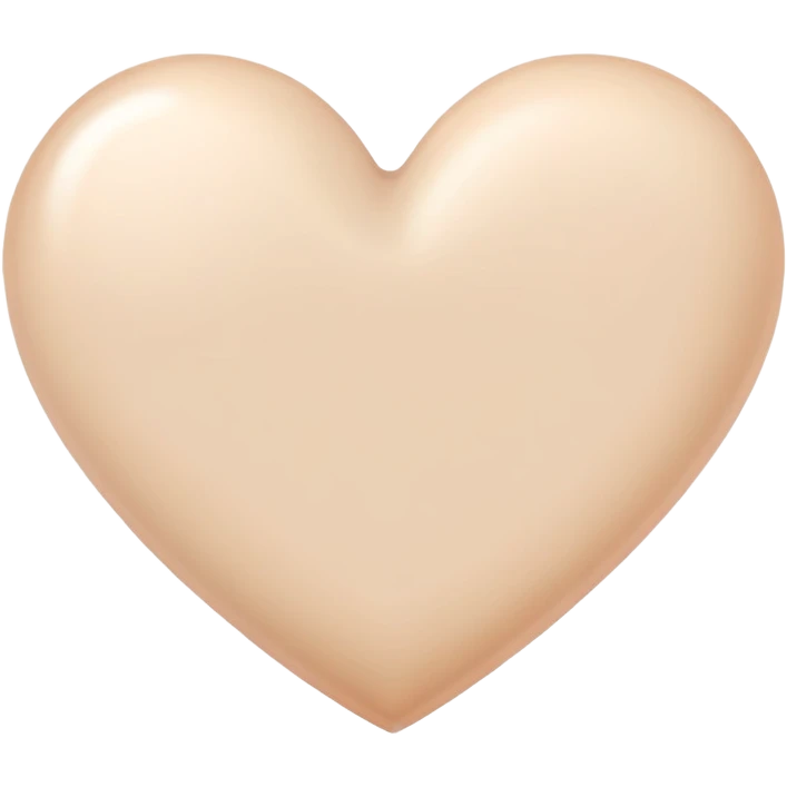 Pastel light tan heart emoji