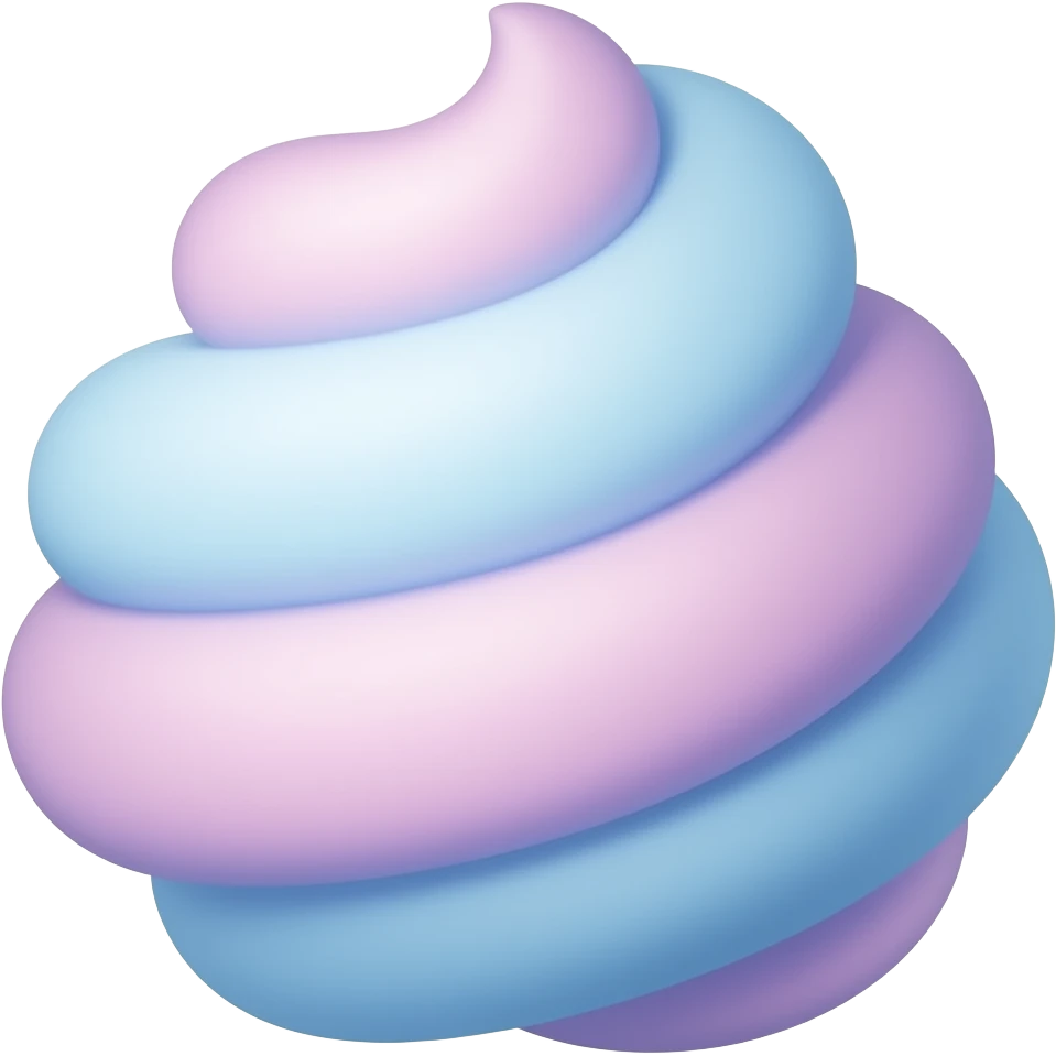 cotton candy pink the blue emoji