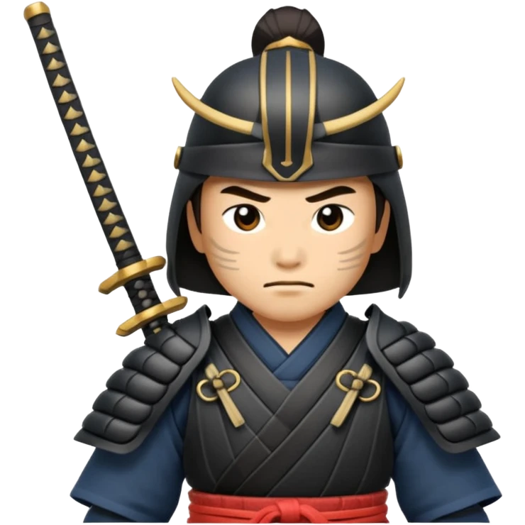 Samurai ready for action emoji