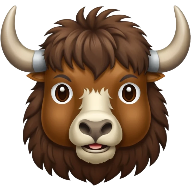 A shaven yak emoji