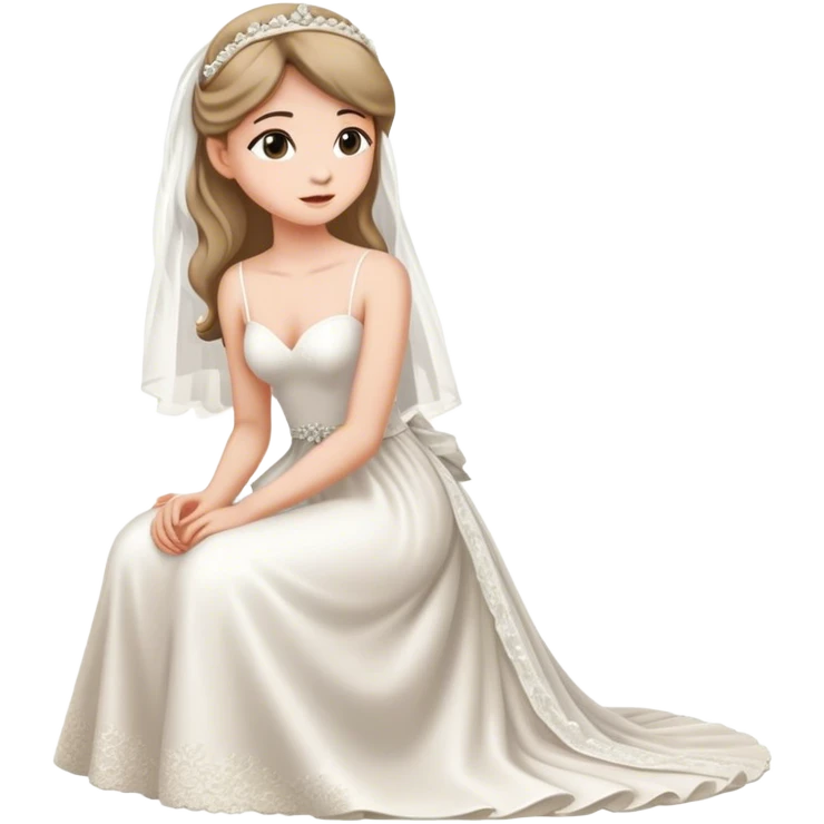 bride sitting side way emoji