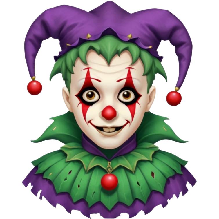 wrangled jester creepy emoji
