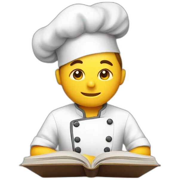 chef reading book emoji