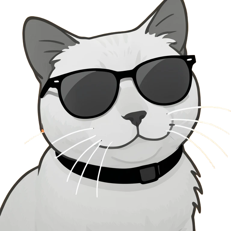 Cat with sunglasses emoji