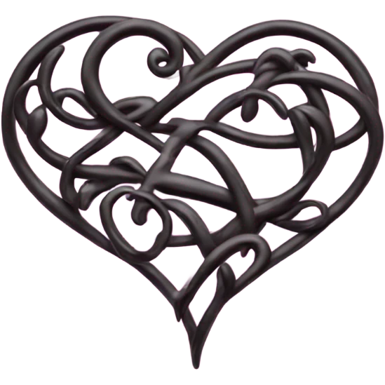 Pink black magic heart  emoji