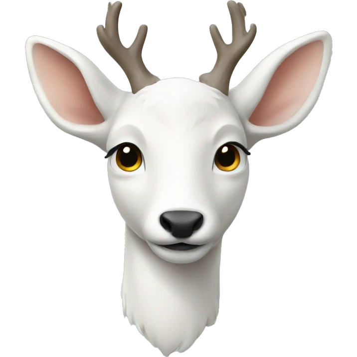 a white deer from front view emoji