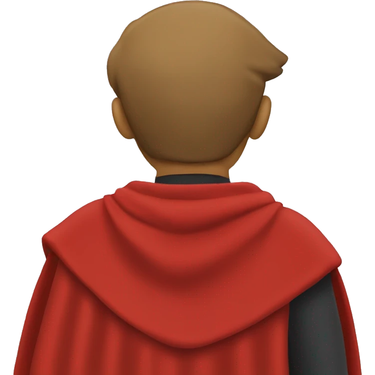 red hero cape back view emoji