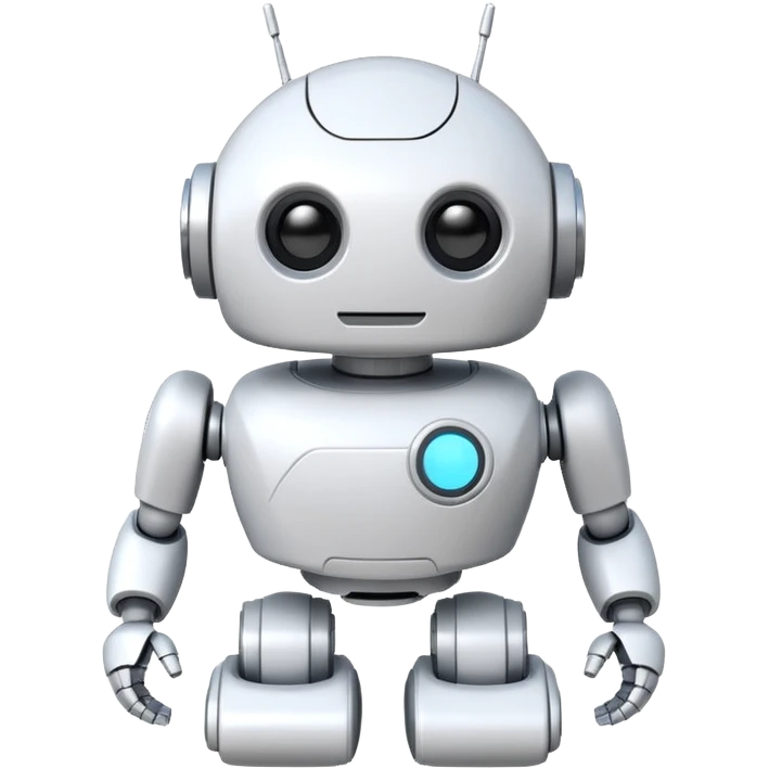 robot old cartoon simple toy white innocent round emoji