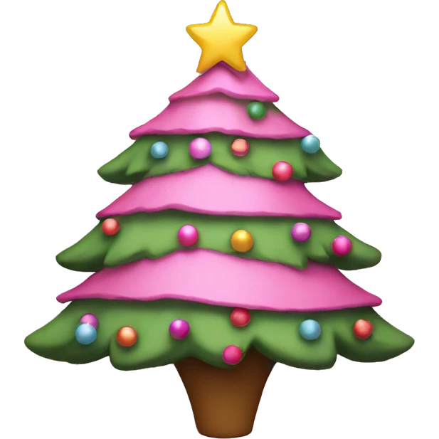 pink Christmas tree emoji