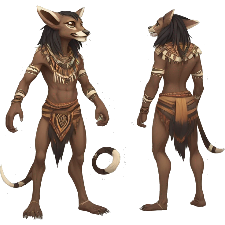  anthro tribal vernid full body by LiLaiRa emoji