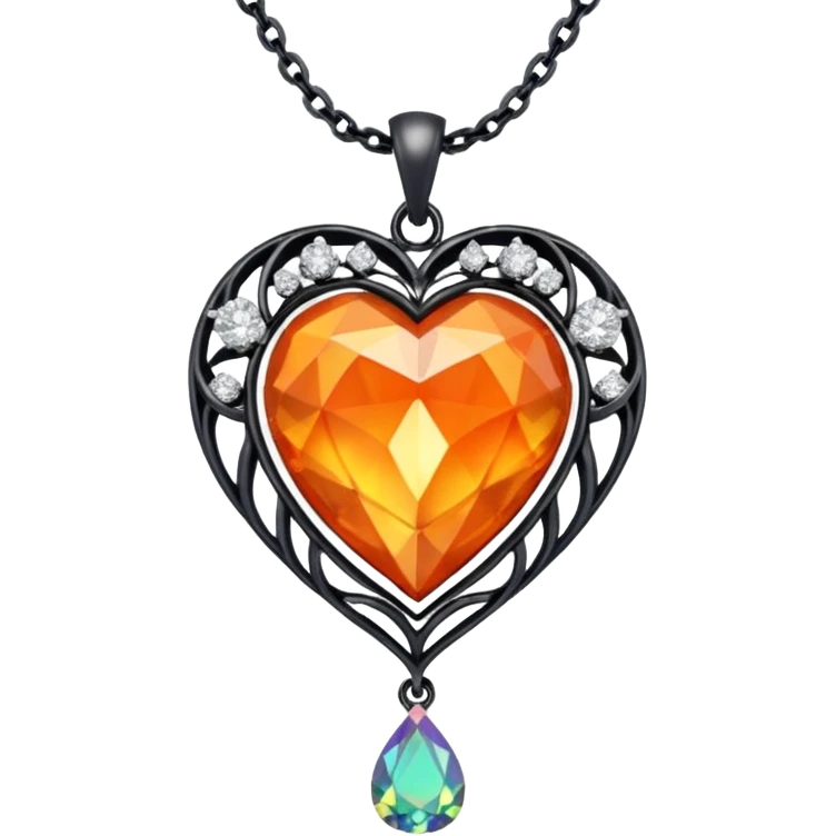 fantasy-magic-orange-necklace-diamonds emoji