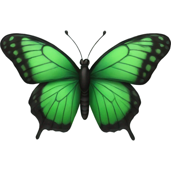 black-green butterfly  emoji