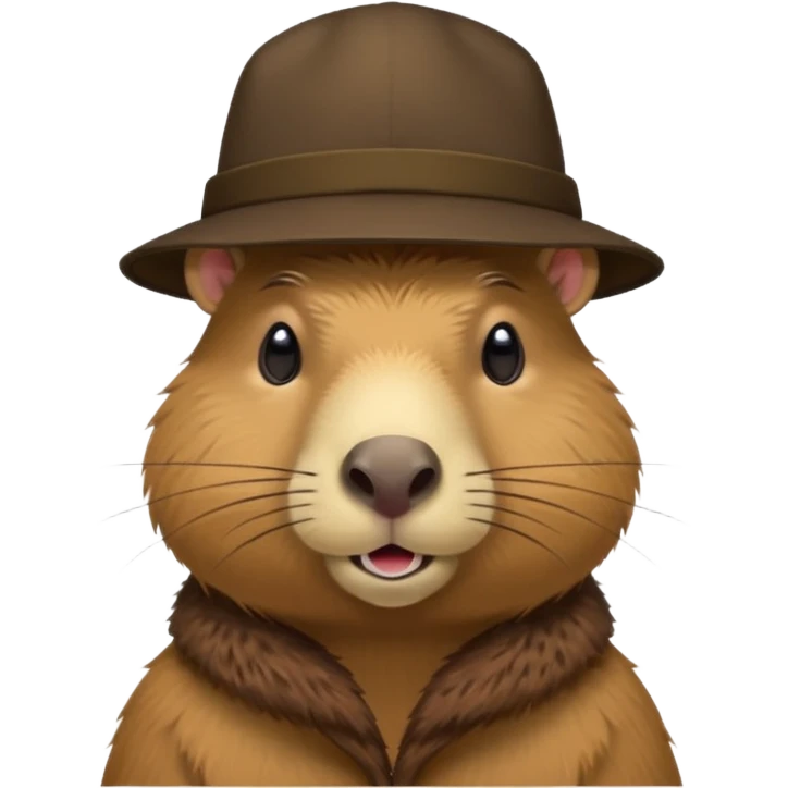 Capybara with a cool hat  emoji