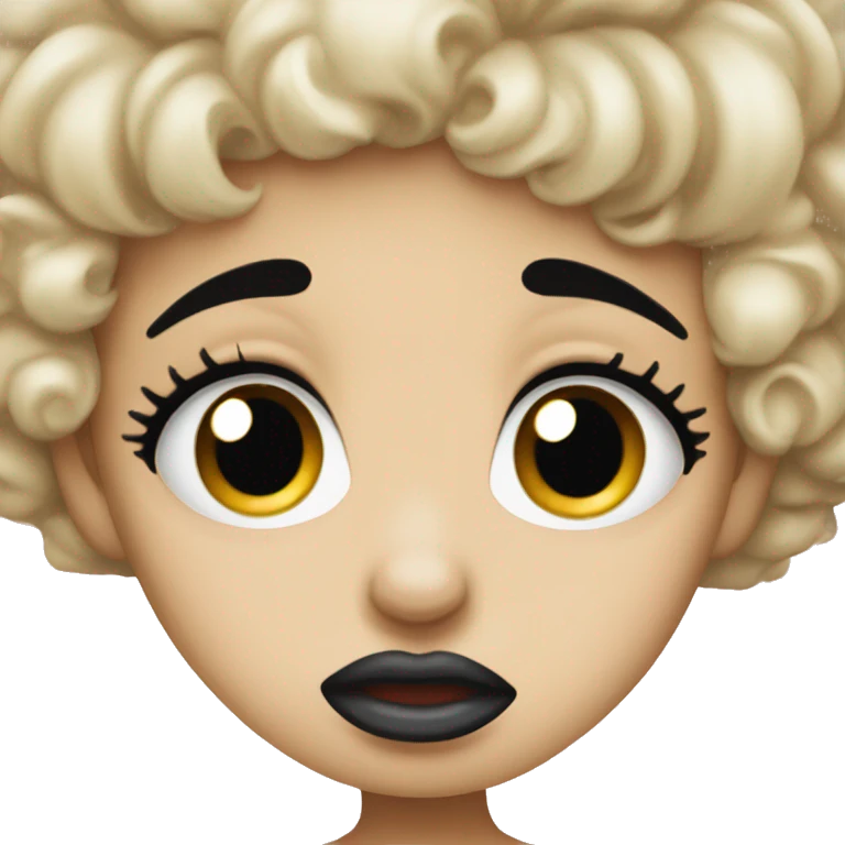 Betty boop crying emoji