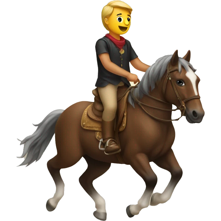 A human riding a horse emoji