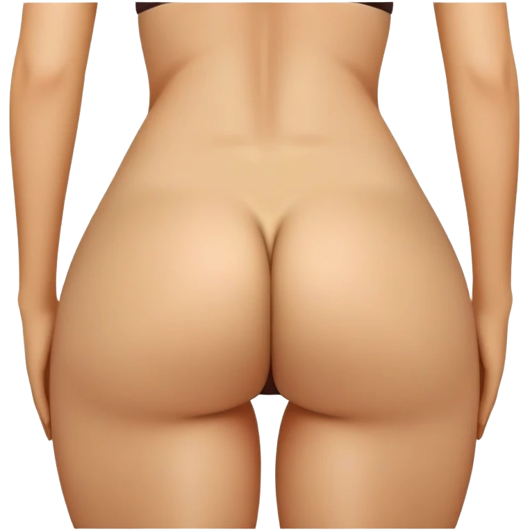 Emoji of huge ass, thong, visible anus emoji