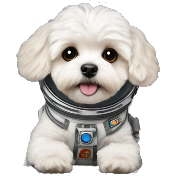 maltipoo in space emoji
