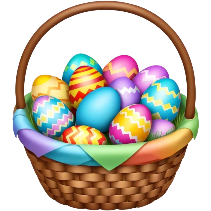  easter eggs in basket emoji