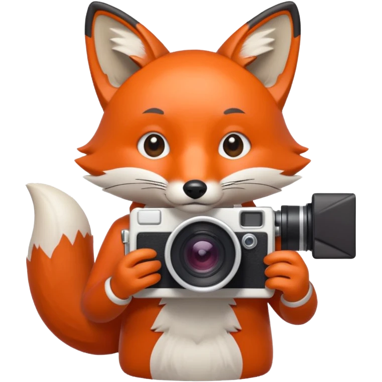 red fox white camera emoji