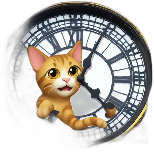 Cat on the big ben emoji