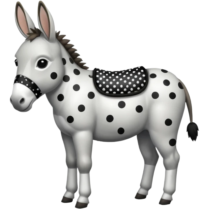 polka dots donkey body emoji