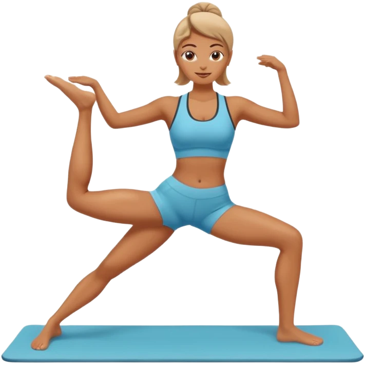 Pilates femme bronzée  emoji