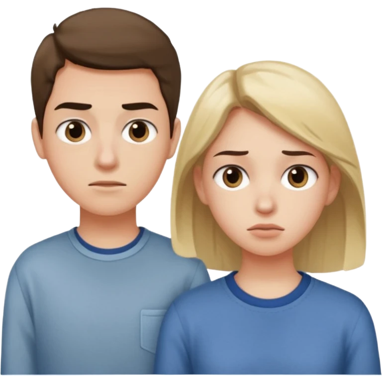 Indifference - lack of interest, concern, or sympathy - teenager rolling eyes with parent in the disance behind them emoji
