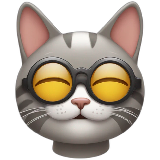 Cat covering eyes playfully emoji