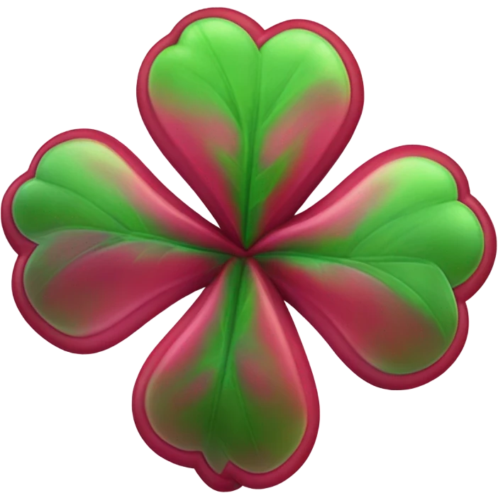 four leaf red clover emoji