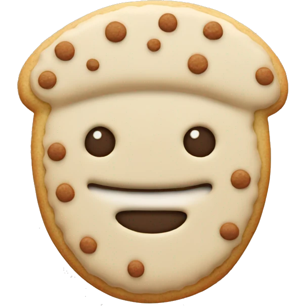 beige snowman cookie emoji