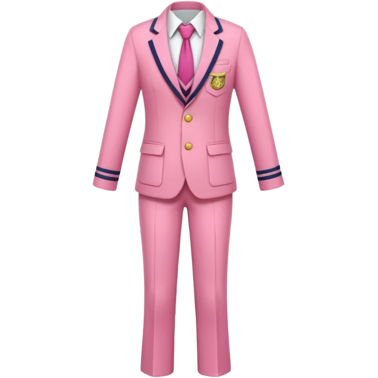 pink academia uniform with pants emoji