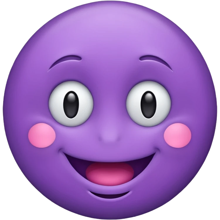 simple purple happy face emoji