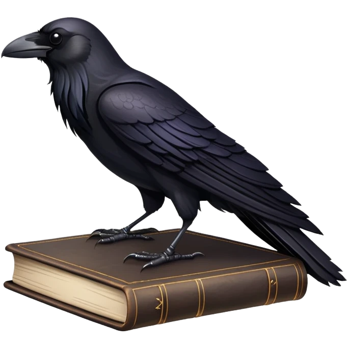 RAVEN ON A BOOK emoji