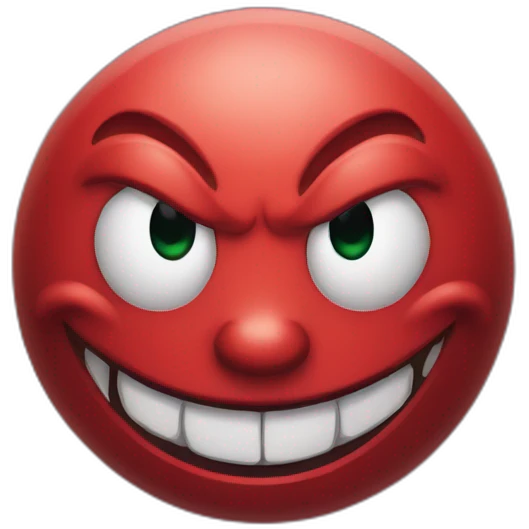 Huge devious devilish grin  emoji