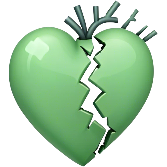 Light green broken heart 💔  emoji